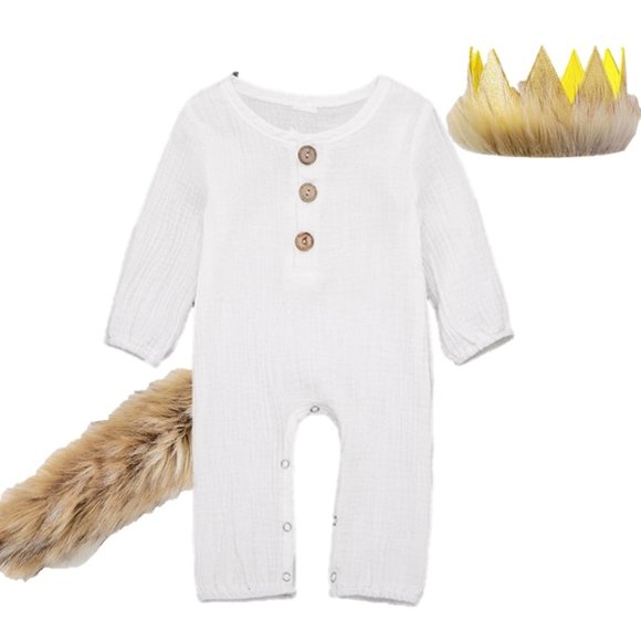 Where the wild things are Wild One Safari Baby crown clothes Outfit Birthday